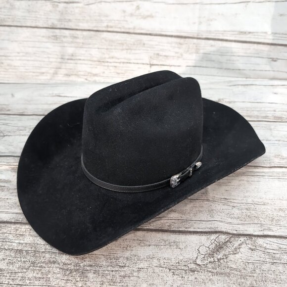 Bailey Black XX Wool Blend Western Cowboy Hat – Men’s 7 1/8 - Picture 2 of 10